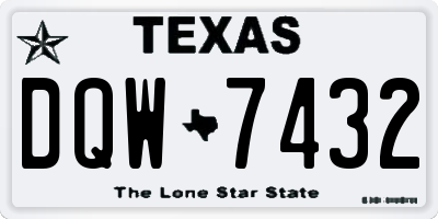 TX license plate DQW7432