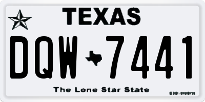 TX license plate DQW7441