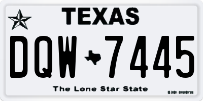 TX license plate DQW7445