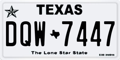 TX license plate DQW7447