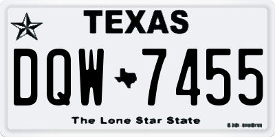 TX license plate DQW7455