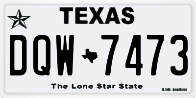 TX license plate DQW7473