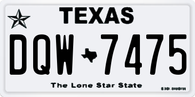 TX license plate DQW7475