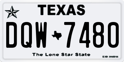 TX license plate DQW7480