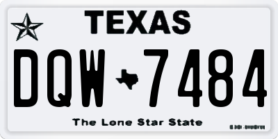 TX license plate DQW7484