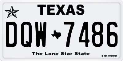 TX license plate DQW7486