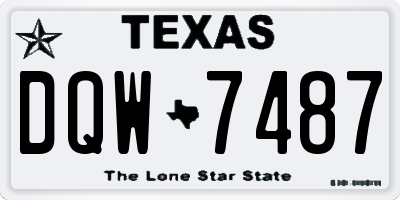 TX license plate DQW7487