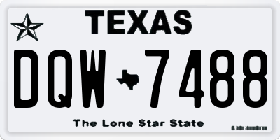 TX license plate DQW7488