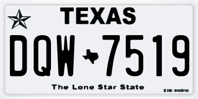 TX license plate DQW7519