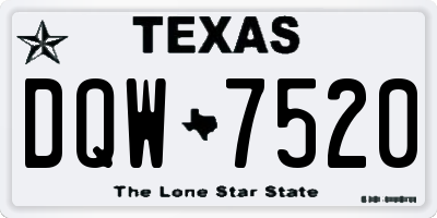 TX license plate DQW7520