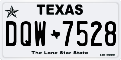TX license plate DQW7528