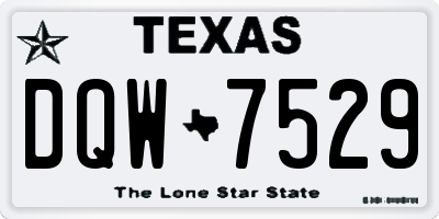 TX license plate DQW7529