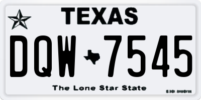 TX license plate DQW7545