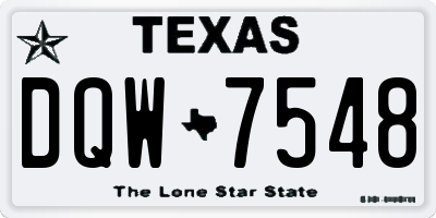 TX license plate DQW7548