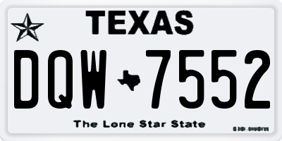 TX license plate DQW7552