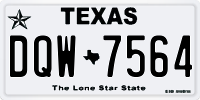 TX license plate DQW7564