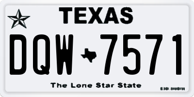 TX license plate DQW7571