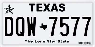 TX license plate DQW7577