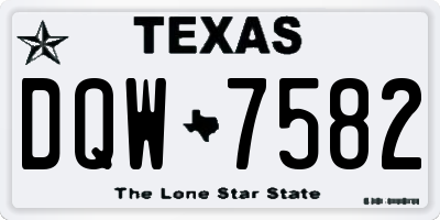 TX license plate DQW7582