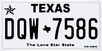 TX license plate DQW7586