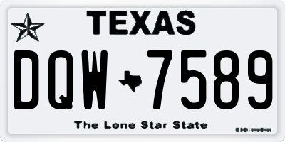 TX license plate DQW7589