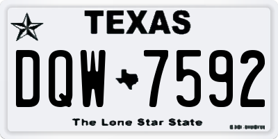 TX license plate DQW7592