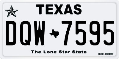 TX license plate DQW7595
