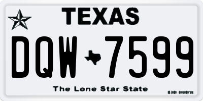 TX license plate DQW7599