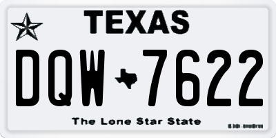 TX license plate DQW7622