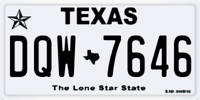 TX license plate DQW7646
