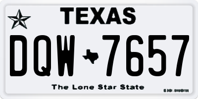 TX license plate DQW7657