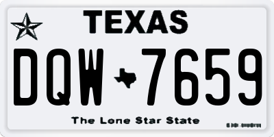 TX license plate DQW7659