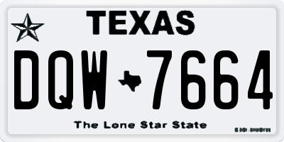TX license plate DQW7664