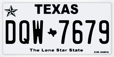 TX license plate DQW7679