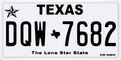 TX license plate DQW7682