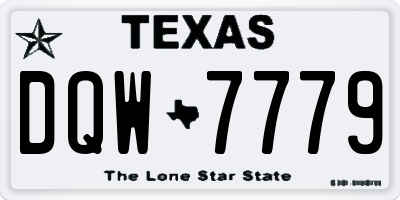TX license plate DQW7779