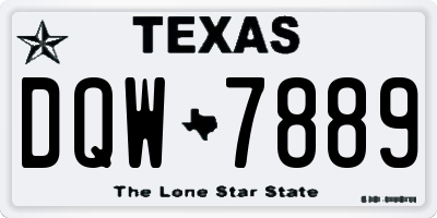 TX license plate DQW7889