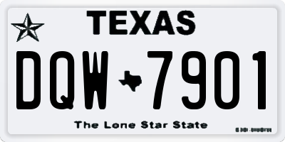 TX license plate DQW7901
