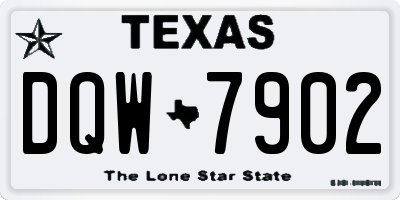 TX license plate DQW7902
