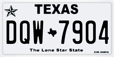 TX license plate DQW7904