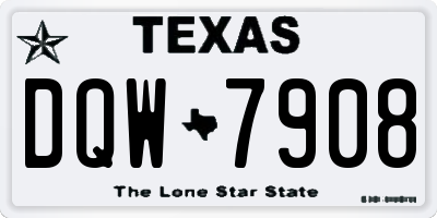 TX license plate DQW7908