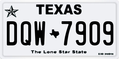 TX license plate DQW7909