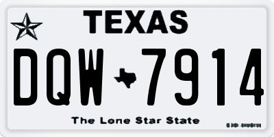 TX license plate DQW7914
