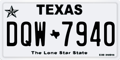 TX license plate DQW7940
