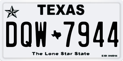 TX license plate DQW7944