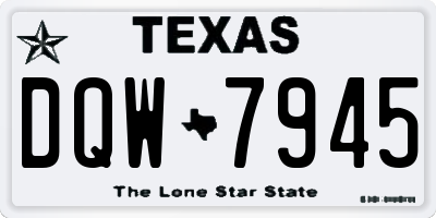 TX license plate DQW7945