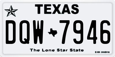 TX license plate DQW7946