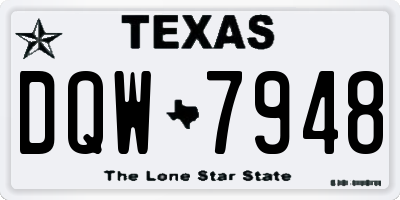 TX license plate DQW7948