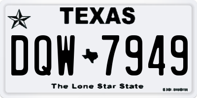 TX license plate DQW7949