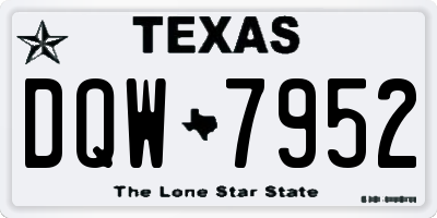 TX license plate DQW7952